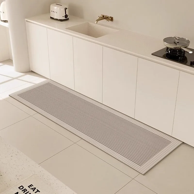 Kitchen Rug Pvc Waterproof Leather Carpet Long Floor Mat Non-slip Oil-proof Foot Mats Modern Home Decor Rugs Alfombras De Cocina - view 2