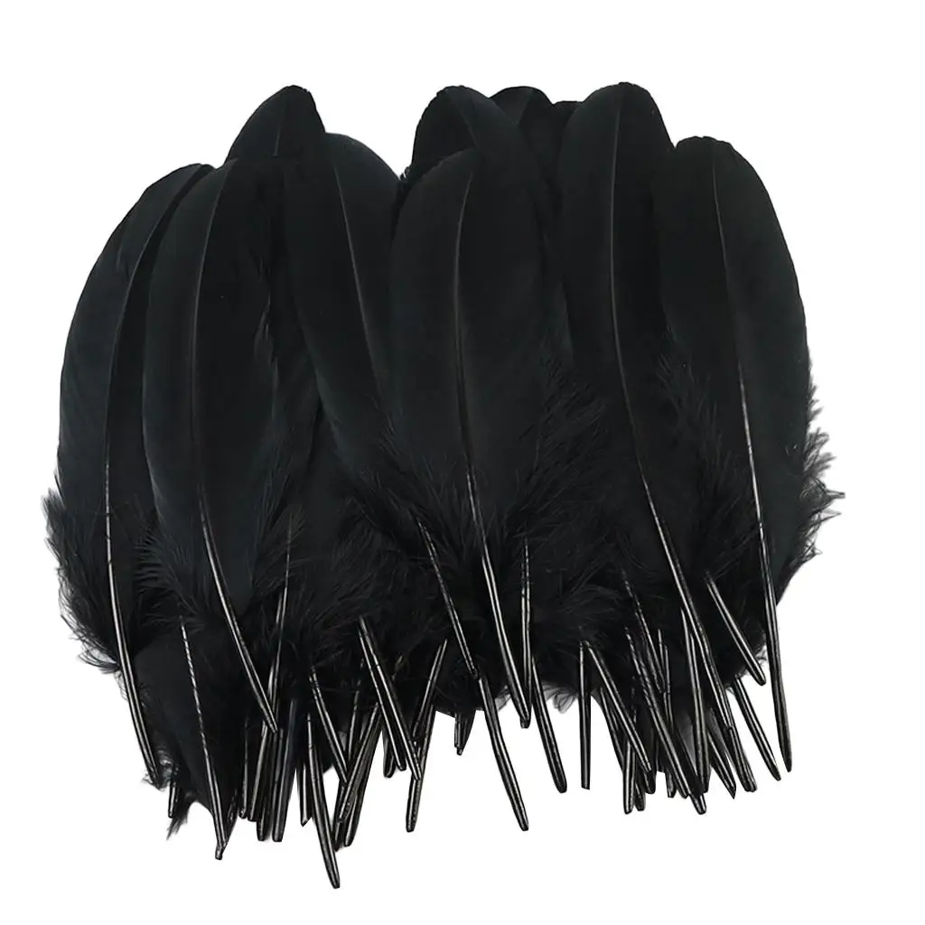 50Pcs 12-20cm Black Glossy Rooster Coque for Arts Craft, DIY , , Jewelry Making, Home Decoration