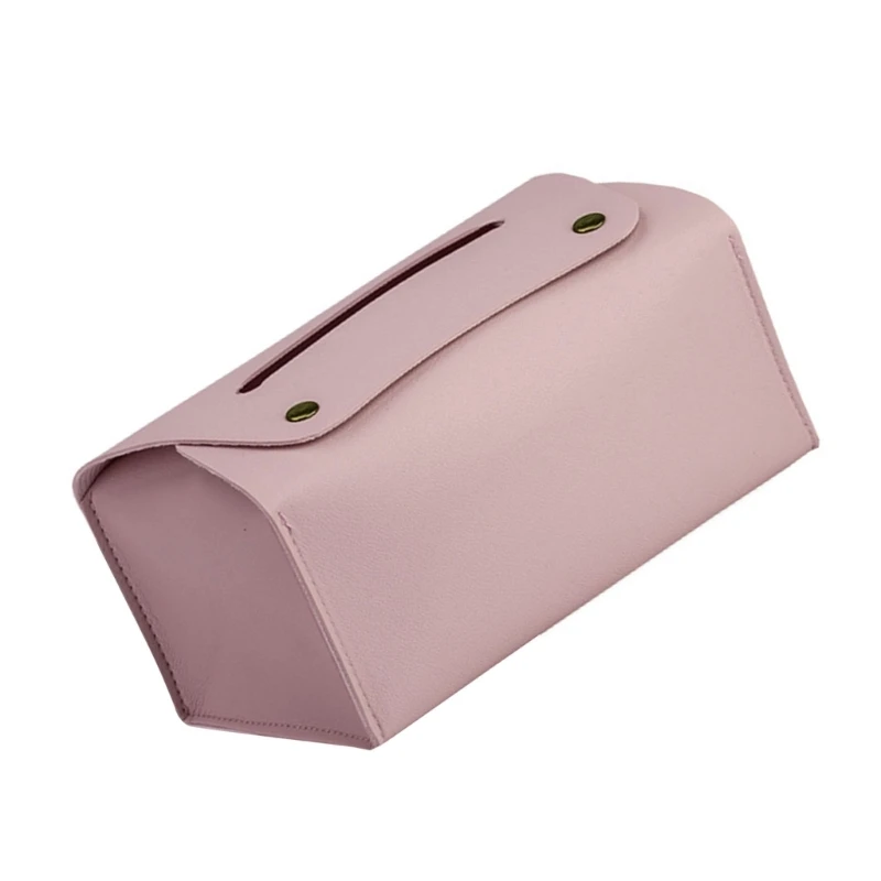 Paper Towel Container Elegant Rectangular Tissue Dispenser PU Leather Tissue Box