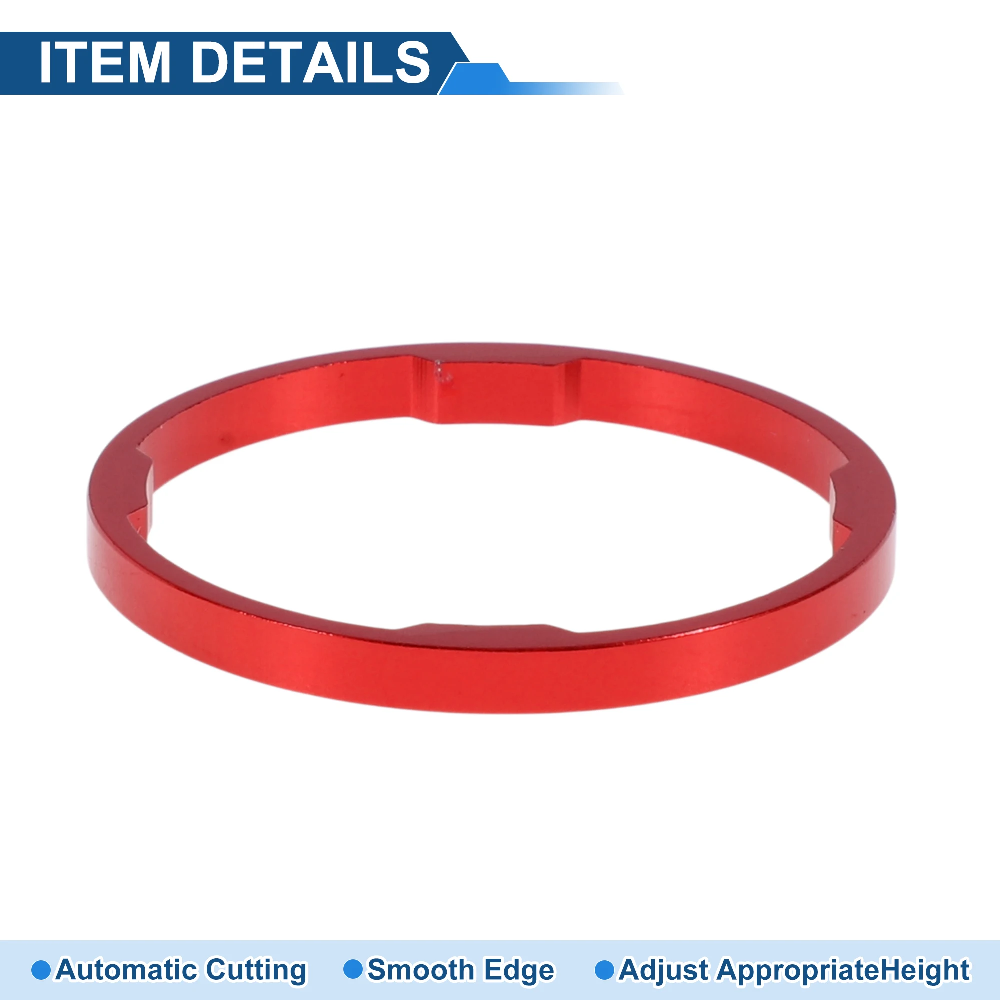 

X Autohaux проставки для велосипедной гарнитуры 3 мм проставки для выноса руля велосипеда 28,6 мм 1-1/8 дюйма красный алюминиевый сплав 10 шт.