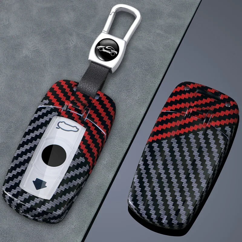 Carbon Fiber Car Key Case Cover For  BMW E60 E61 E70 E81 E87 E90 E91 E92 X1 X5 X3 1 3 5 6 Series Z4 Key Protection Accessories