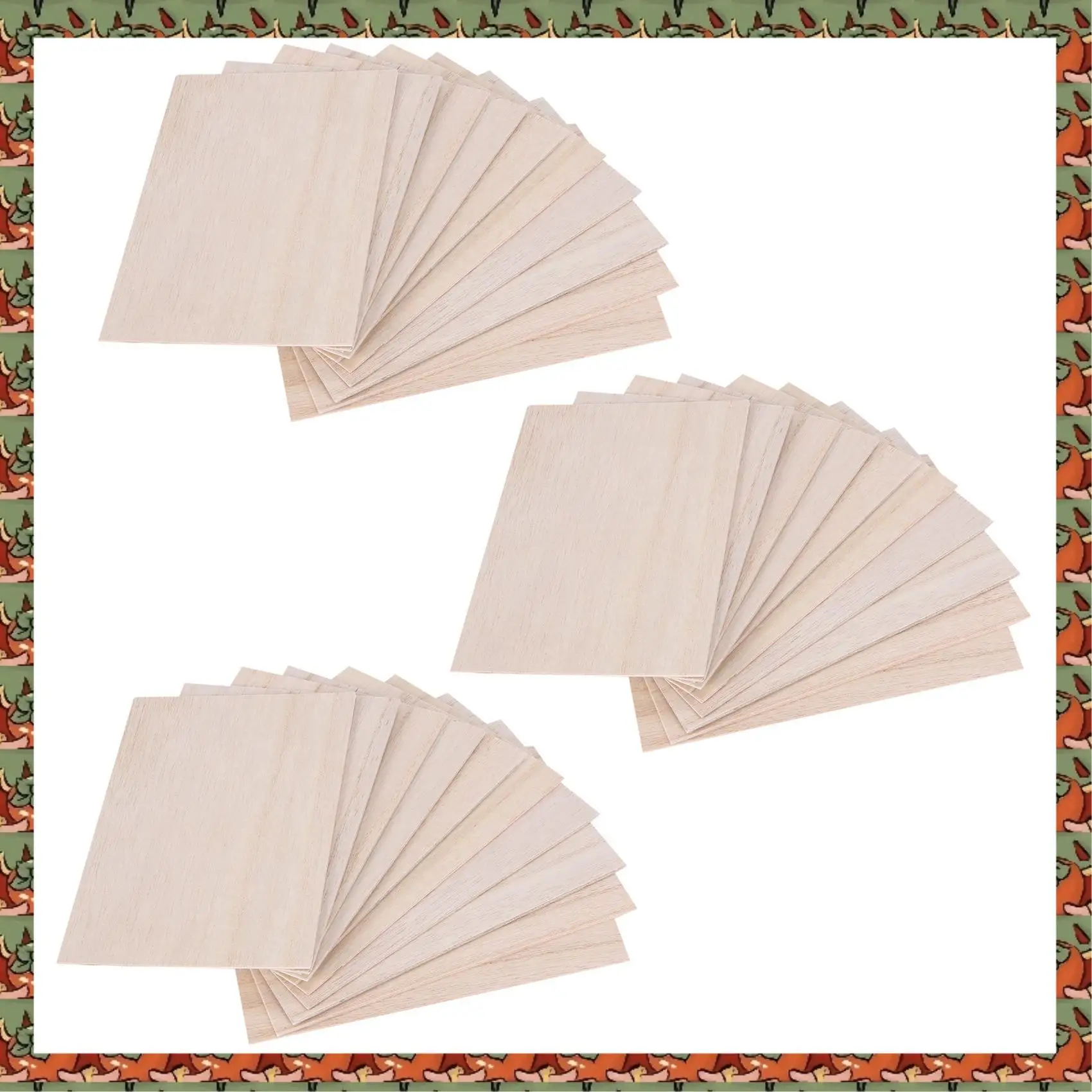 

ABLQ 30Pcs Balsa Wood Sheets Wooden Plate 150X100x2mm For House Ship Craft Model DIY