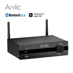 Arylic BP50 Bluetooth Stereo aptx HD Audio Preamplifier Receiver 2.1 Channel Mini Class D Integrated Amp for Home Speakers