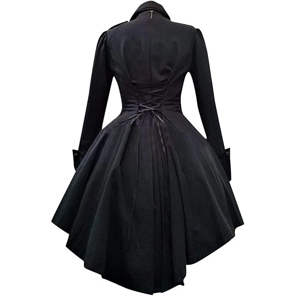 กระโปรงสไตล์โกธิค แต่งชายผูกปม สำหรับผู้หญิง ชุดคอสตูมฮาโลวีน สไตล์เรเนซองส์ วินเทจ สำหรับการแสดงบนเวที แบบดั้งเดิม C...