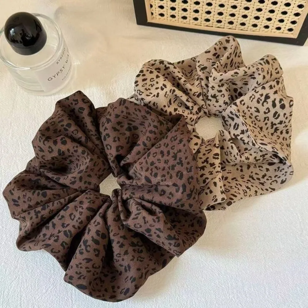 1/2 قطعة ليوبارد طباعة Scrunchie خمر مثير نمط الكمال جريئة تسريحات الشعر اليومية تبدو العصرية إكسسوارات الشعر النساء مثالية الرجعية #2