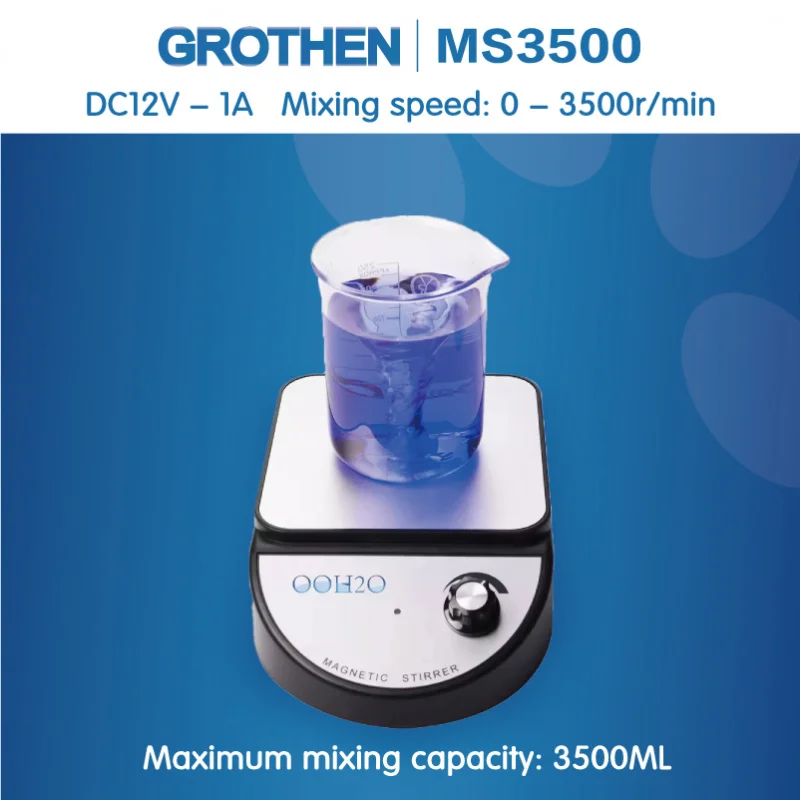 

Магнитная мешалка 3500 об/мин, емкость 3500 мл, с магнитной мешалкой и адаптером, лабораторный миксер для экспериментов