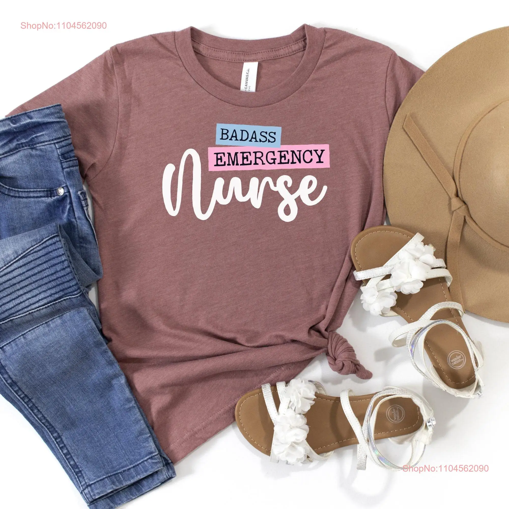 Emergency Nurse T Shirt Er Trauma Funny For Women Queen long or short sleeves