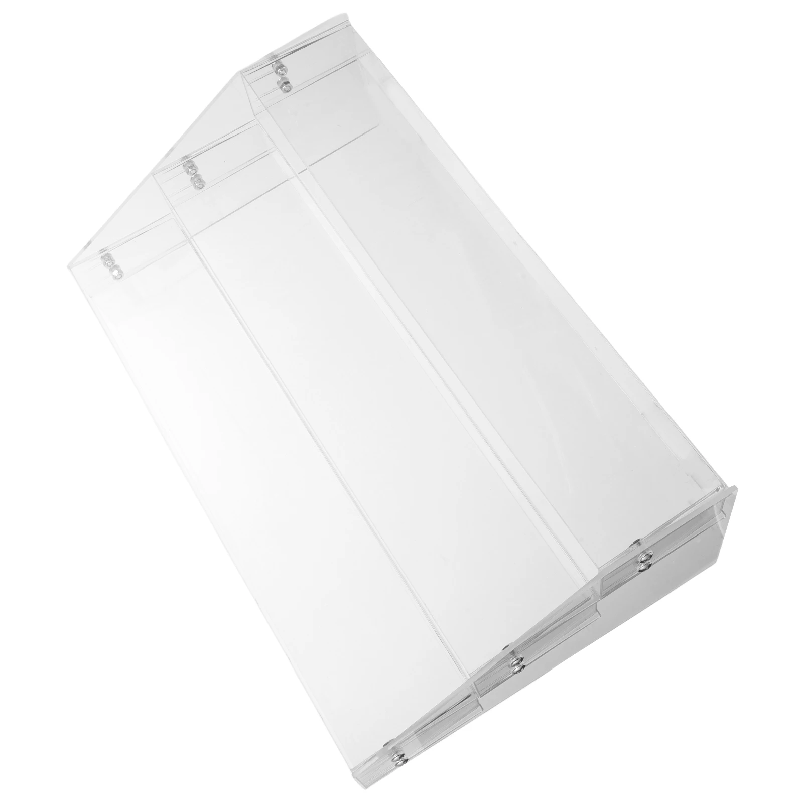 1pcs Multifunctional Acrylic Display Stand Clear Sticker Holder Tiered Storage Rack Transparent Badge Organizer For Office Desk