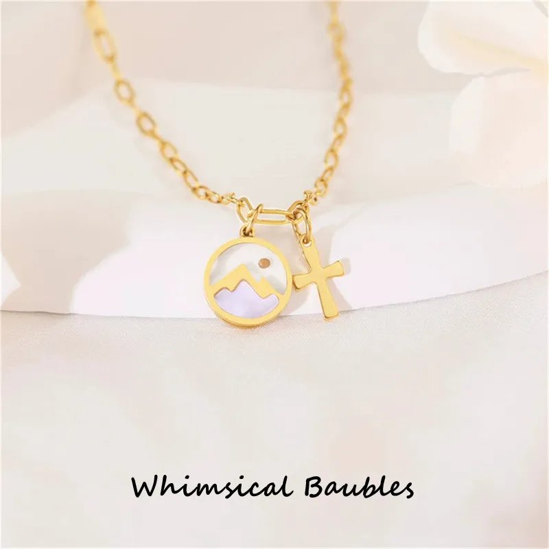 

Mustard Seed Necklace for Women Christian Gifts Move Mountains Shell Necklaces Mothers Stainless Steel Faith Jewelry