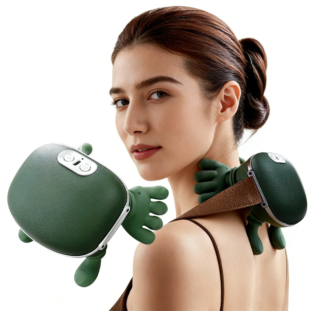 

Беспроводной бесщеточный массажер для шеи и плеч с бионическими пальцами, для шейного отдела позвоночника, трапециевидных мышц, с функцией разминания, массажная накидка для талии