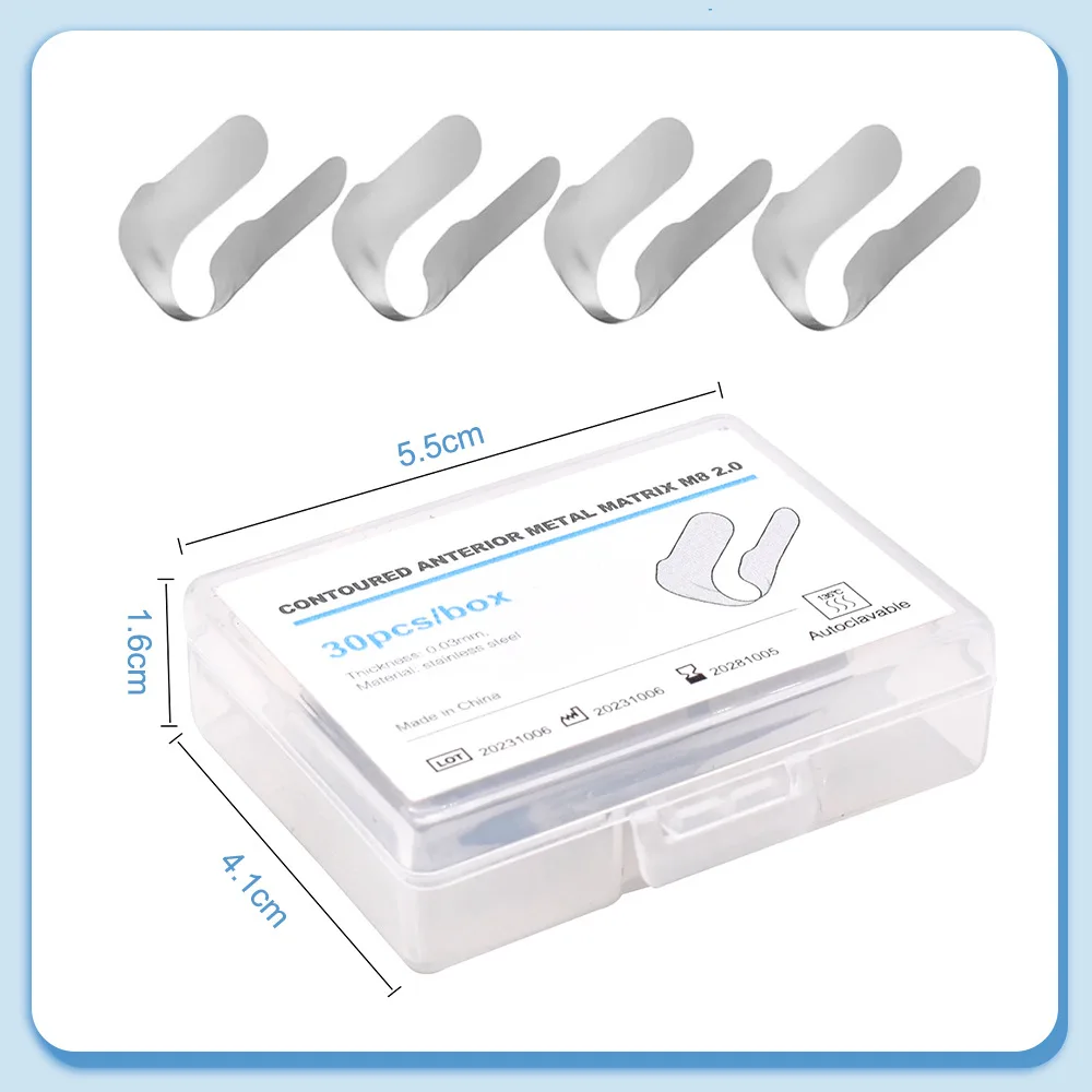 

Denta metal forming sheets 30 pieces of stainless steel forming sheets for tooth filling materials
