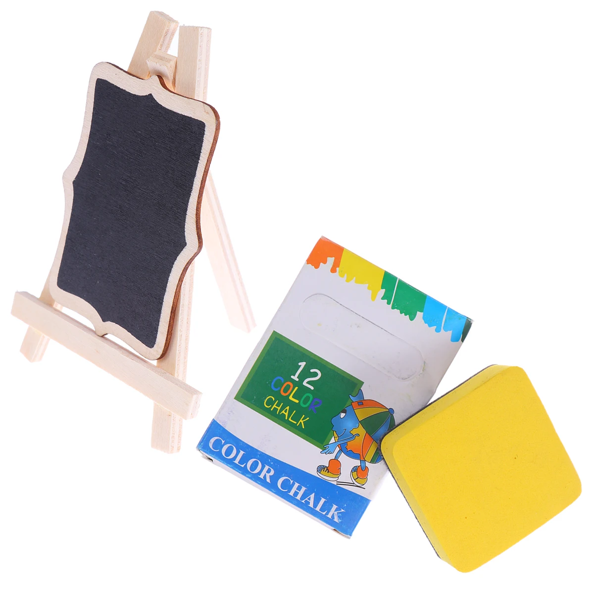 3pcs Mini Set Small Wooden Desktop Chalkboard Small Wooden Set Kids Memo Message Note Display Notice