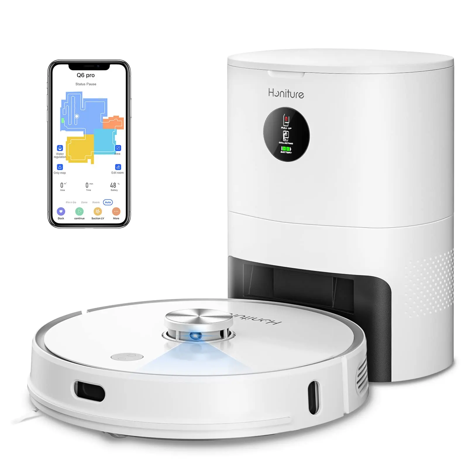 Honiture Q6 Pro หุ่นยนต์ดูดฝุ่นอะไหล่แปรงด้านข้างหลักอะไหล่เปลี่ยนถุงหูรูด