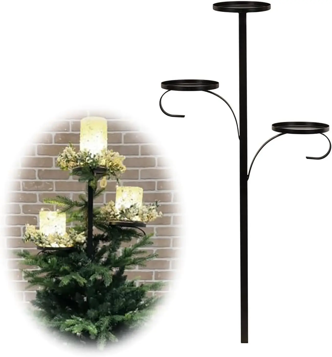 

Украшение для верхушки елки Triple Tree Topper, подсвечник для верхушки елки, уникальное рождественское украшение, светящаяся елка, для дома, спальни, кухни