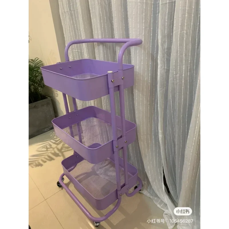 

Purple stroller baby products storage rack living room storage rack bedroom cosmetics storage rack mobile bookcase