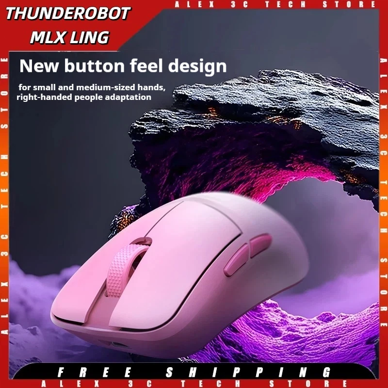 

THUNDEROBOT MLX LING Wireless Mouse PAW3950PRO Dual 8KHz 39g Lightweight 42000DPI 300mAh Ergonomic Gaming Mouse for Windows Mac