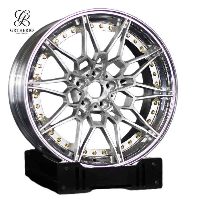 

Кованые двухсоставные диски RC для F80 F82 F30 M3 M4, 20, 21, 22 дюйма, на заказ, серебристые, высокопрочные, люксовые, для легковых автомобилей, 5x120, легкосплавные колесные диски