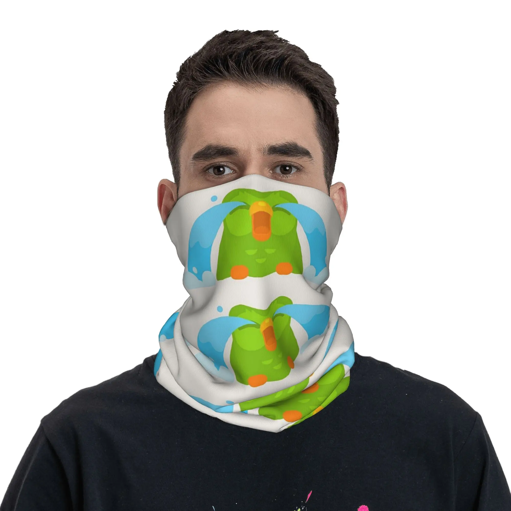 

Duolingo Owl Duo Bandana Neck Gaiter Printed Wrap Scarf Face Mask Riding Unisex Adult All Season