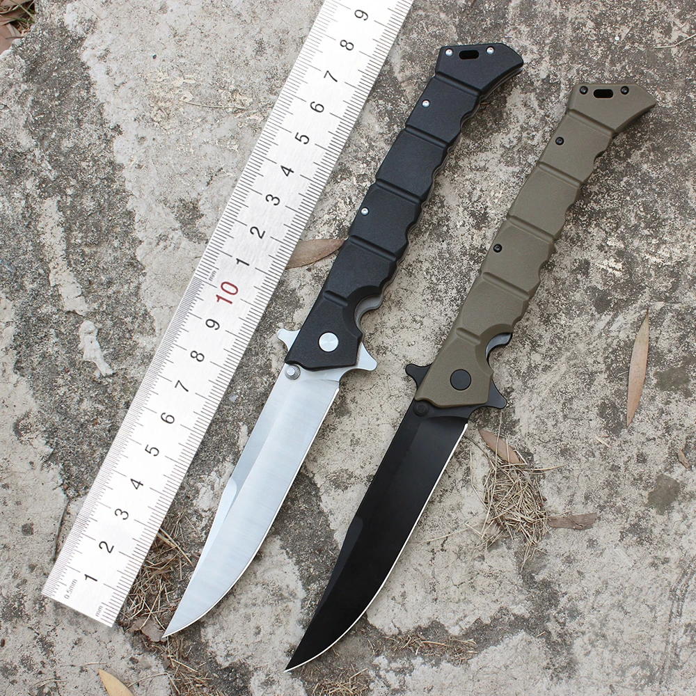 Large Cold Outdoor Folding Hunting Knife Self Defense Survival Tactical Knives EDC Utility Swiss Pocket Knife for Men Hand Tools