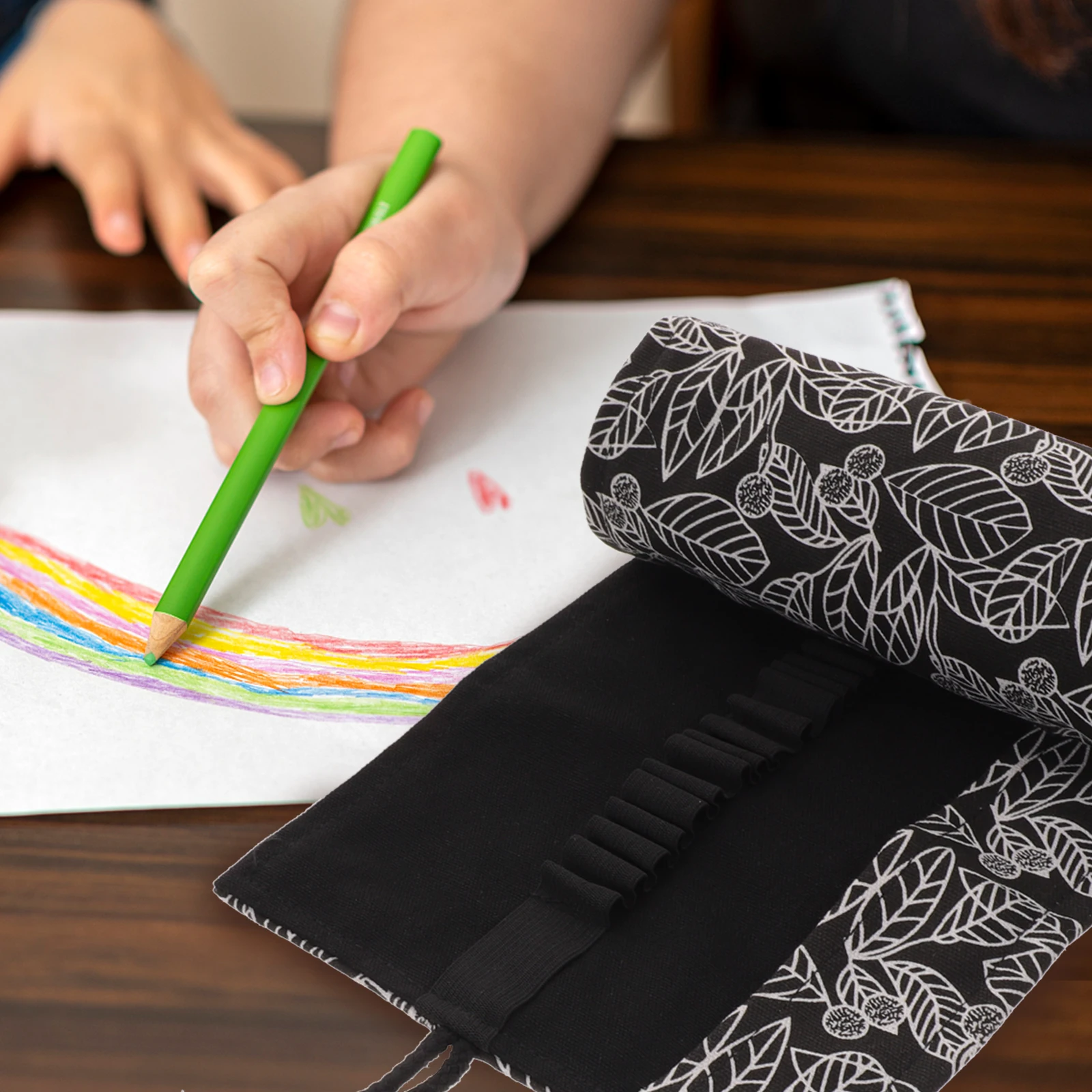 

Pencil Case Colored Pencils Holder Household Marker Storage Bag Child Aesthetic Cases