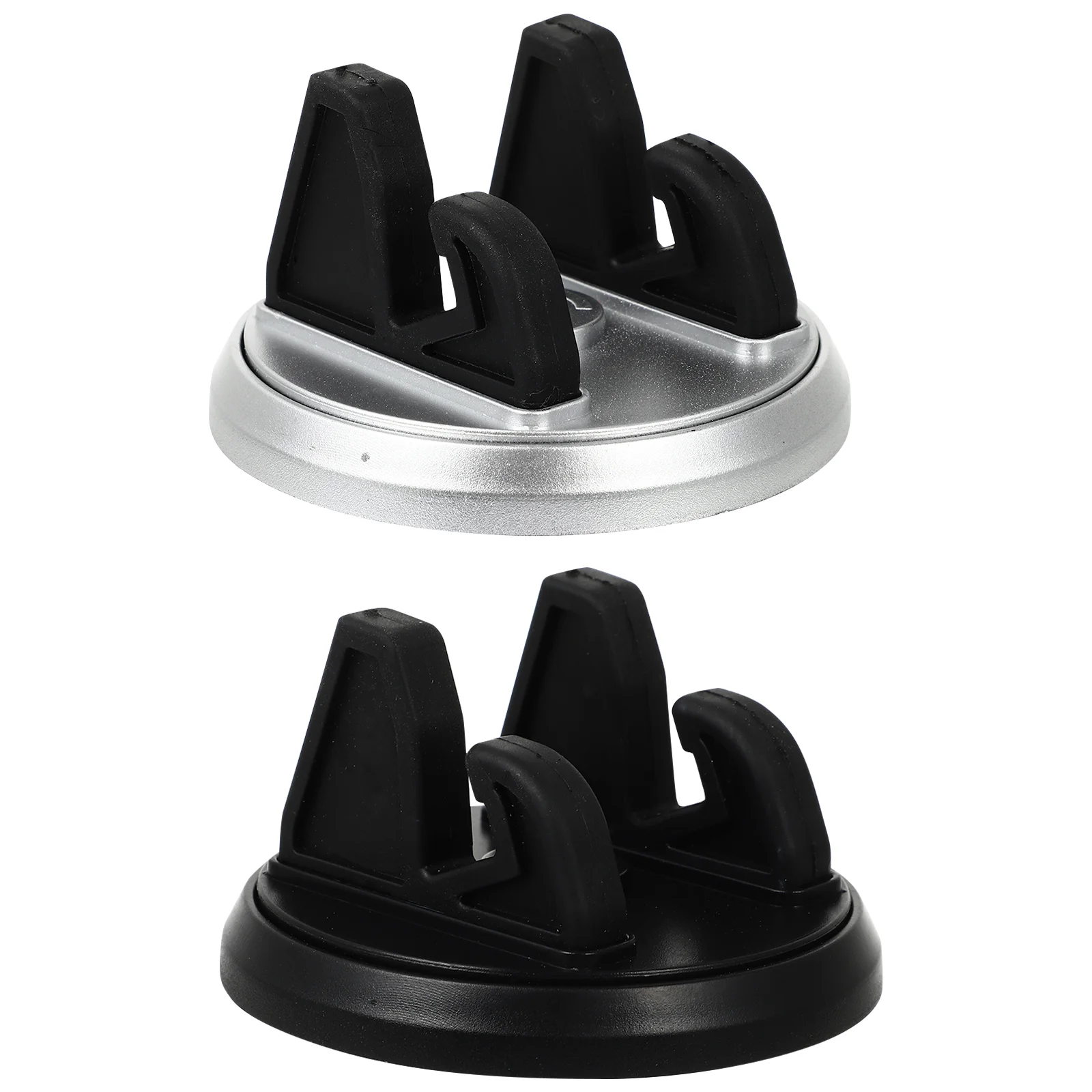 2 Pcs Car Navigation Bracket Auto Cell Phone Holder Rotating Mobile Stand Cellphone Silica Gel Shelf Cars