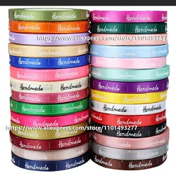 5/25Yards Roll 10mm Ribbon Handmade Printed Polyester Ribbon For Bow Craft Wedding Party DIY Decoration Gift Wrap Accessories