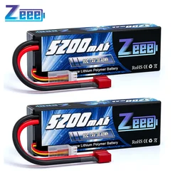 1/2pcs Zeee 2S 5200mAh Lipo Battery 80C With T/XT60/EC5/EC3 Plug RC Battery for RC Cars Truck Truggy Buggy Racing Hobby Parts