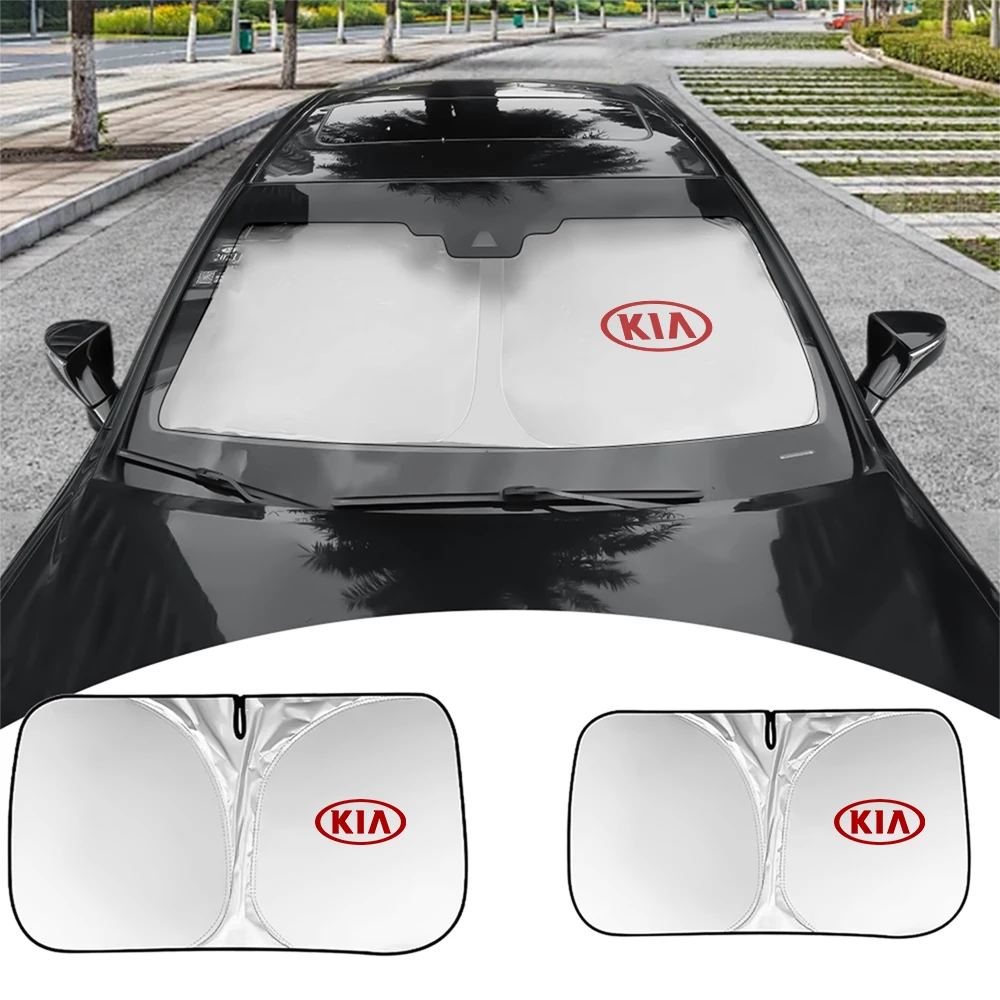 

2026 Hot Car Sticker Folding Car Front Window Sunshade Cover Sun Shade Windshield Visor Accessories For Kia Sportage Rio 3 Soul