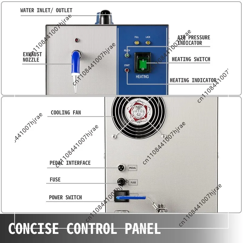 2L 1300W High Pressure Steam Cleaner 110V/220V For Jewelry & Dental Tools Cleaning With Full Accessories