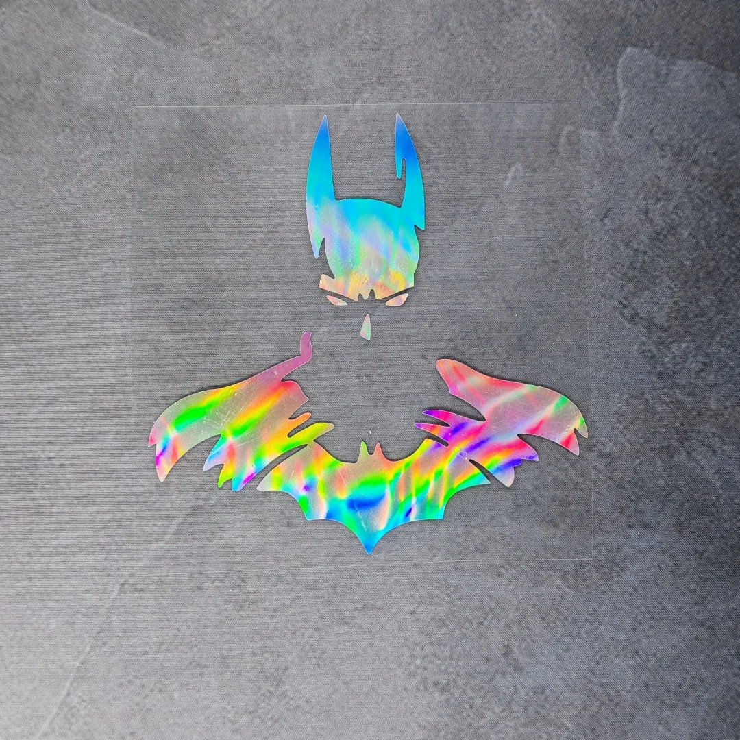

Car Stickers Bat Man Laser Holographic Creative Reflective Decals For Fuel Tank Cap Window Trunk Motorcycles Laptop
