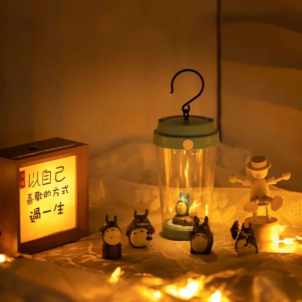 DIY 크리에이티브 물컵 캠핑 조명, 야외 텐트 캐노피, 방수 분위기 조명, 후크 라이트 스트링 스티커 포함