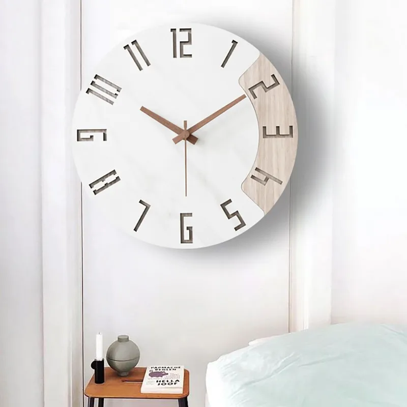 Corner Wall Clock Lounge Silent Mechanism Arts Hotel Room Pendulum Interior Retro Aesthetic Decoration Decoration Salon 7.9