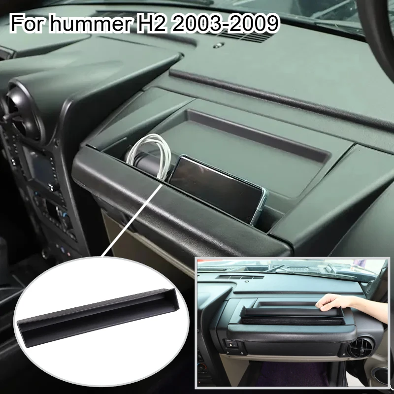 

Fit For Hummer H2 2003-2007 Car Interior Co-pilot Dashboard Handle Storage Box Mobile Phone Tray Molding Accessories