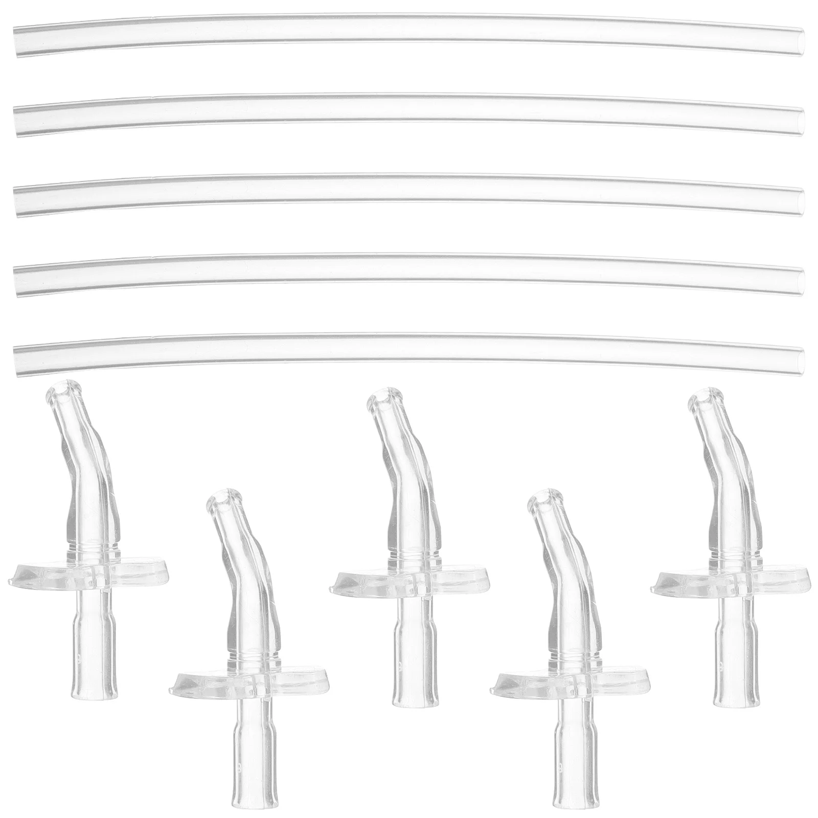 

5 set Cup Straw Replacement Silicone Water Bottle Straws Reusable Portable Drinking Straws For Juice Tumbler Camping