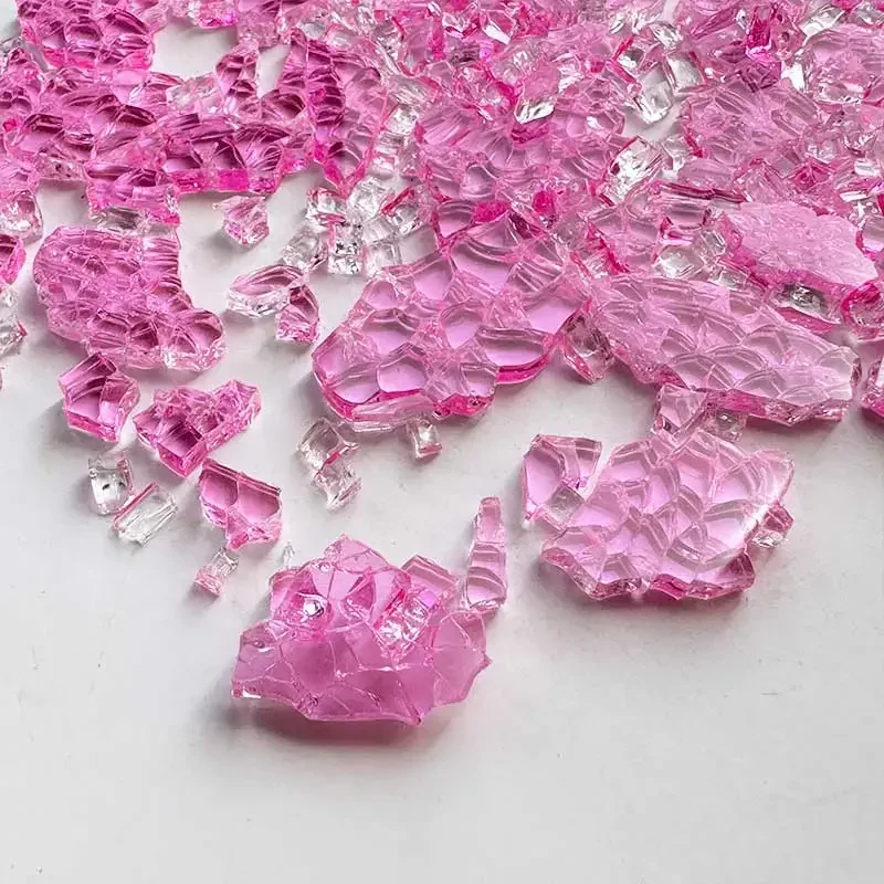 

DIY taobao Creative Mosaic 100g Colorful Ice Crack Fragments Crystal Mosaic Art Colored Glass Transparent Particles 97