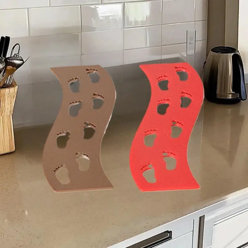 인형의 집 크리스마스 장식: 요정 정원 설정을 위한 발자국 바닥 매트 5개 세트