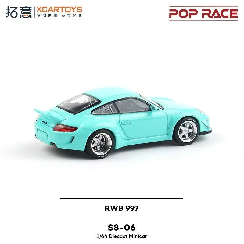 POPRACE model 1:64 new Porsche sports car collection ornaments RWB997 model toy