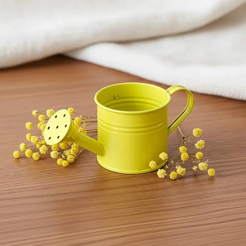 Metal Watering Can Mini Lightweight Sprinkling Pot for Indoor Hydroponic Plants Outdoor Patio Flower Beds Daily Use