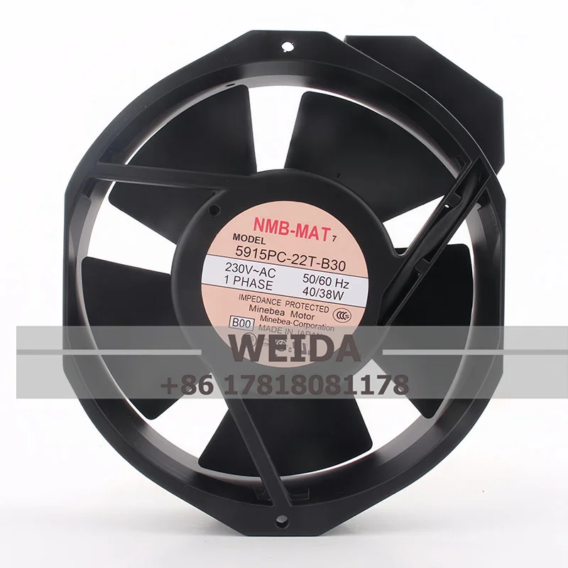 

Case Fan for NMB 5915PC-22T-B30 AC220V 40/38w DC EC 172*150*38MM 17CM 17238 Axial Inverter Electric Control Cabinet Cooling Fan