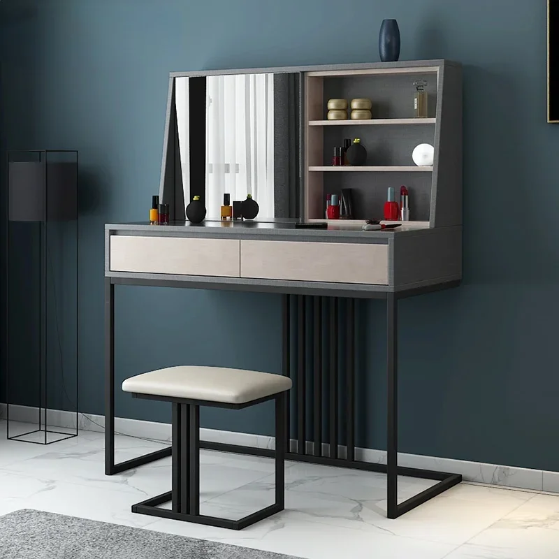 

Скандинавский свет, роскошный стиль, сетчатый красный туалетный столик в стиле Ins, современный простой туалетный столик для маленькой квартиры, небольшой железный комод