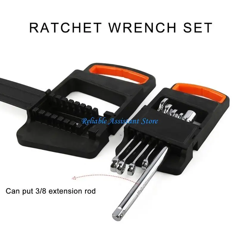 N58C 5/8Pcs Ratcheting Combination Wrench Set Auto Repair Key Wrenches Spanner