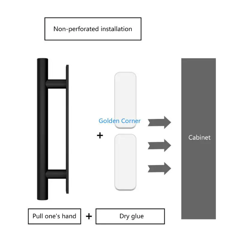 e15d 2 PCS多目的食器棚家具ハンドル自己粘着スライディングドアプル