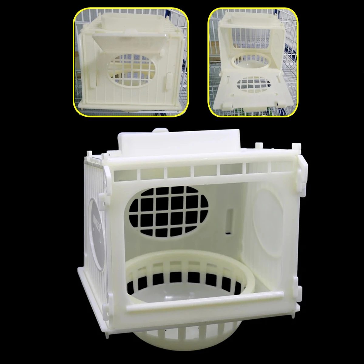 Bird Cage Bird House Parrot Cage White High Quality Plastic Pet Bird's Nest Removable Parrot Pet Accessories Animal Feeding 1Pc