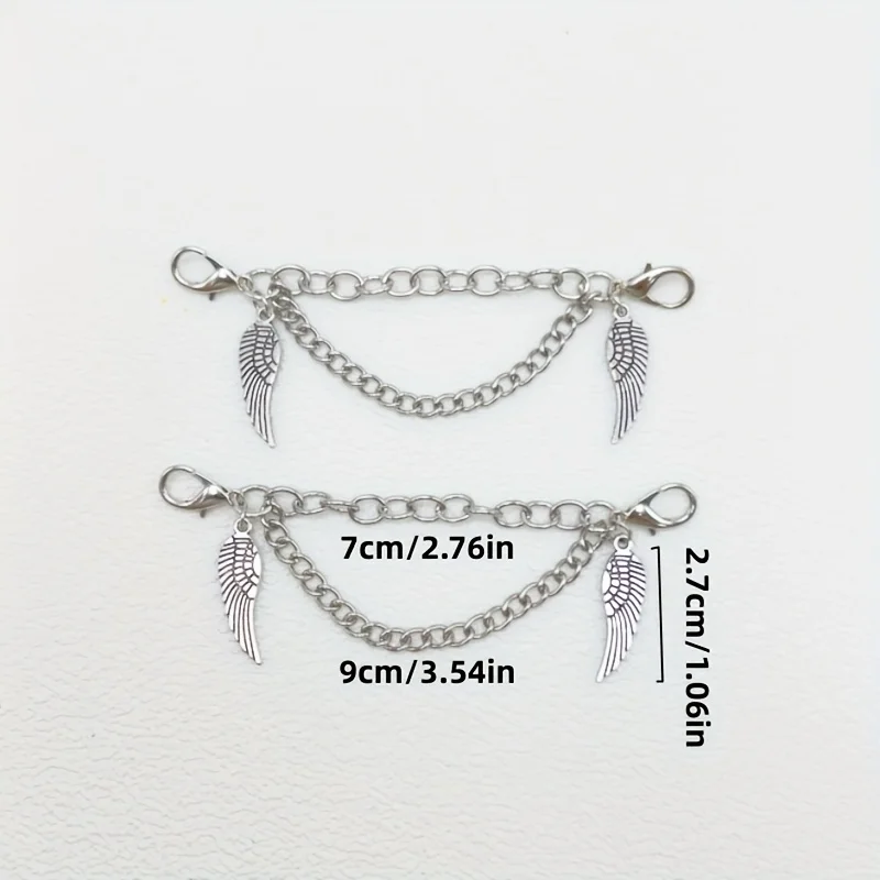 Wing-shaped - Double-layer Shoe Chains - 2pcs Y2K Detachable Shoe Charms
