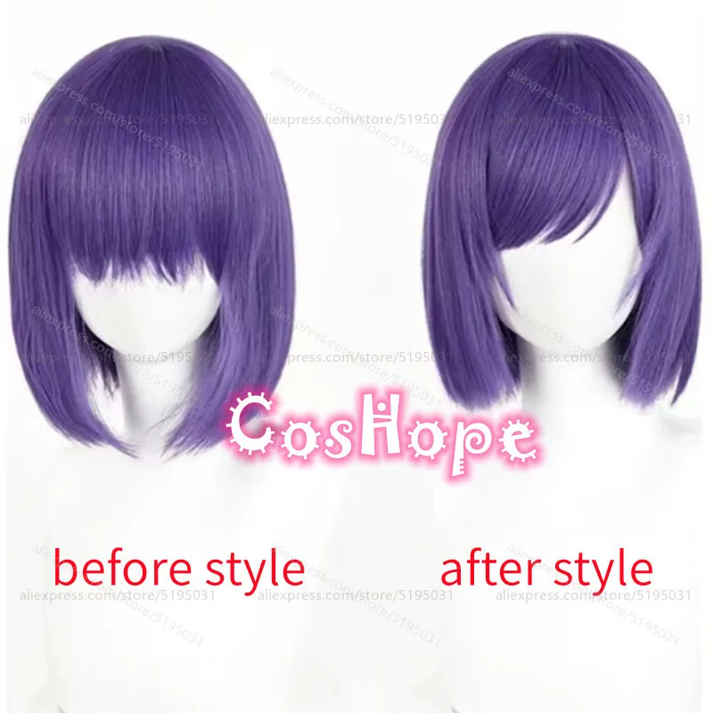 Reo Mikage Cosplay Wig 30cm Short Hair Purple Wig Cosplay Anime Cosplay Wigs Heat Resistant Synthetic Wigs