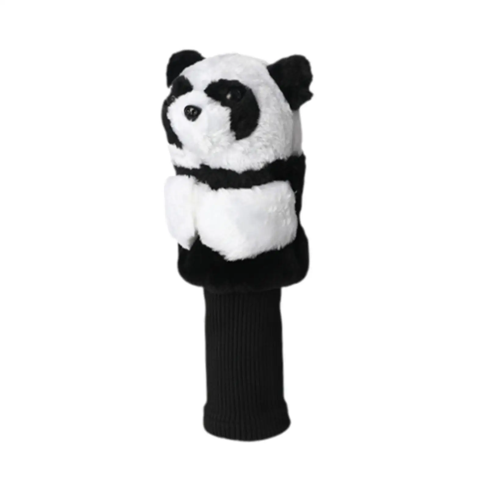 Little Panda Golf Wood Headcover Protective Sleeve Golfer Gift Portable Funny Animal Golf Head Cover for Outdoor Golf Courses