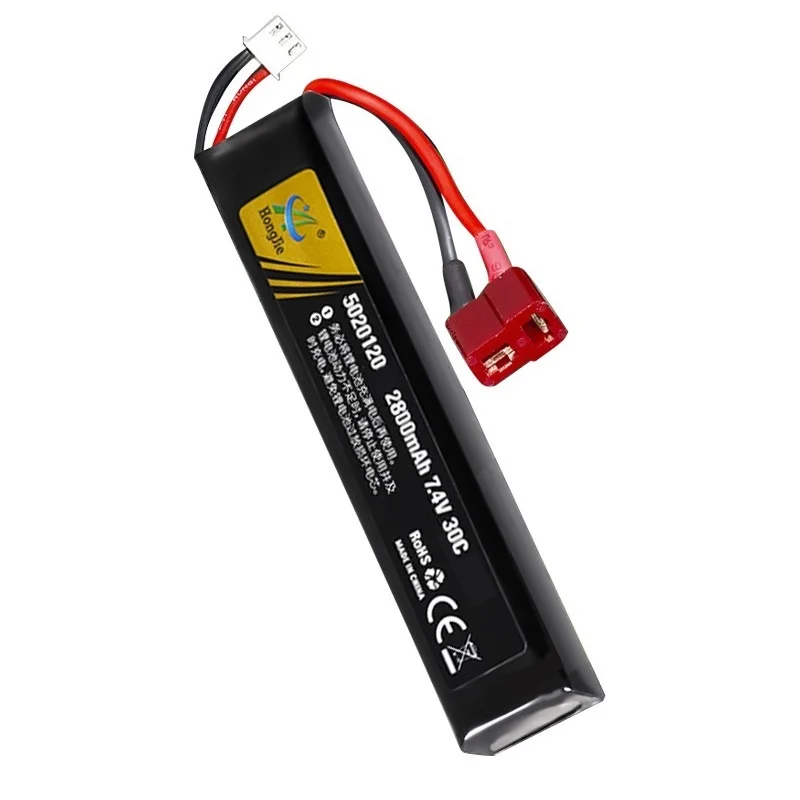 7.4v 2800mAh Lipo Battery for Water Gun 2S 7.4V Rechargable battery for Mini Airsoft BB Air Pistol Electric Toys Guns Parts