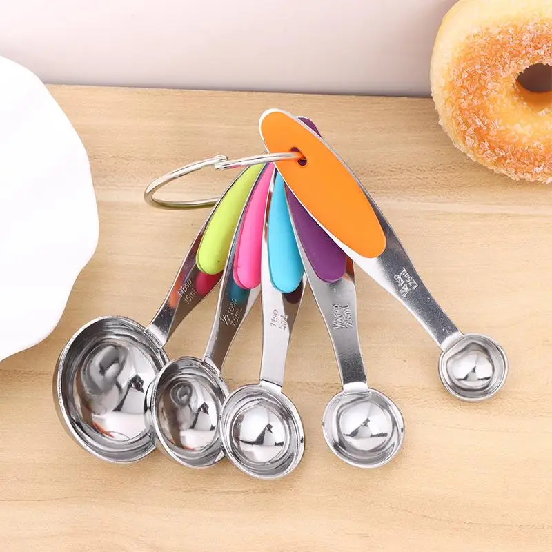 5Pcs Stainless Steel Measuring Set Stackable Measuring Spoons Set For Kitchen Tea Coffee Baking Measuring Tool