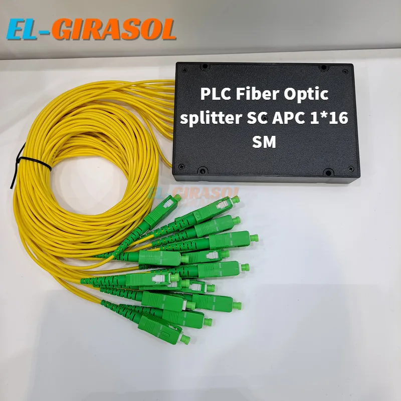 

PLC Fiber Optical Splitter SC APC 1X16 SM 2.0MM PLC Cassette Splitter 1*16 SC-APC 1M Planar Lightwave Circuit Splitter-Box FTTH