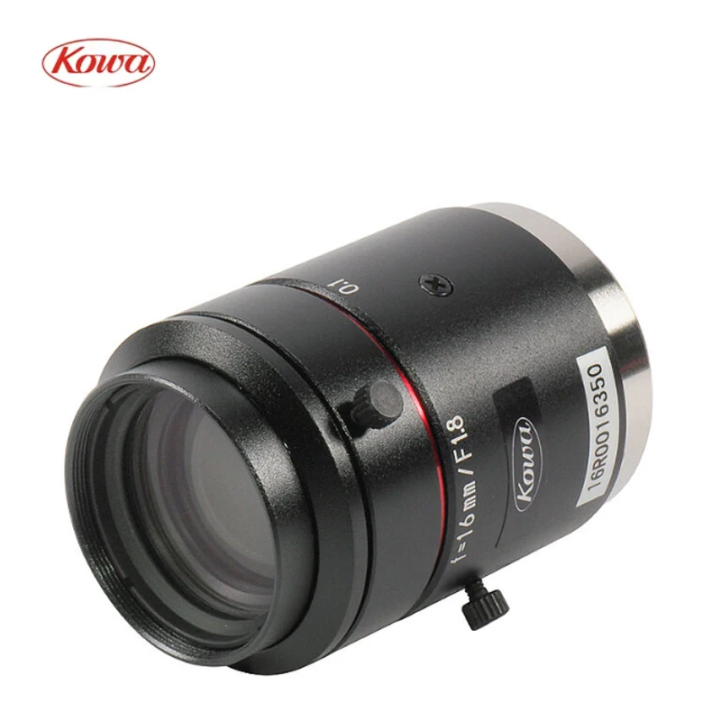 KOWA Industrial Fixed Focal Length Lenses LM16JC10M 200Lp/Mm High Resolution Manual Iris C-Mount